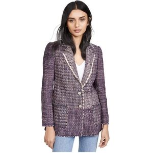 Rebecca Taylor Blazer - Multicolor Tweed Dark Academia